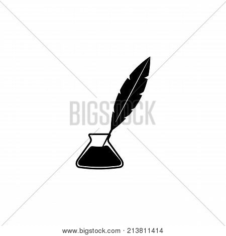 ink and pen icon. Vector graduation Icon. Education academic degree. Premium quality graphic design. Signs outline symbols collection simple icon for websites web design mobile app on white background