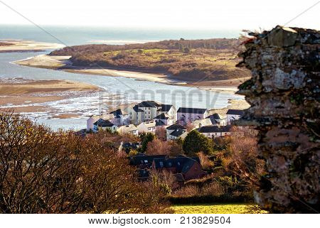 A scenic view from Dundrum Castle ruins. 
Situated above the town of Dundrum, County Down in Northern Ireland.