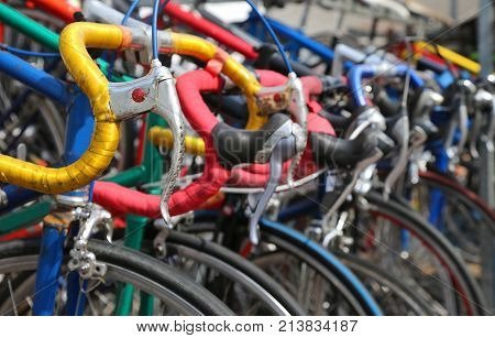 Many Vintage Bikes For Sale On The Market Of Used Things In Euro