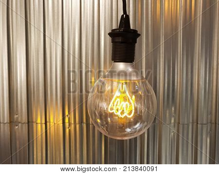 Classic old school light bulb at ork