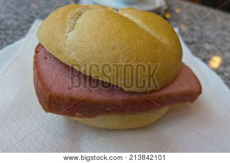 a roll with meatloaf