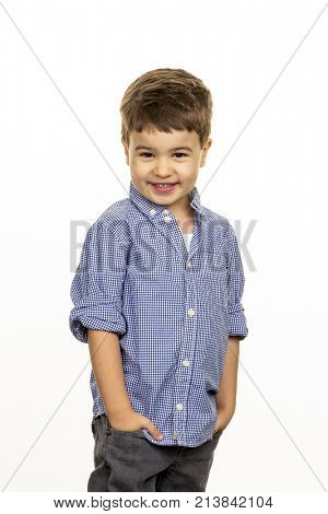 little boy in a pose