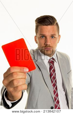 manager with red card