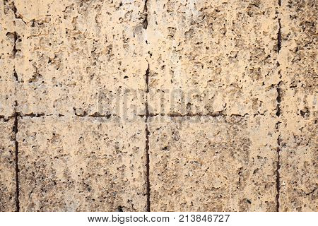 Old Wall With Rebar.
