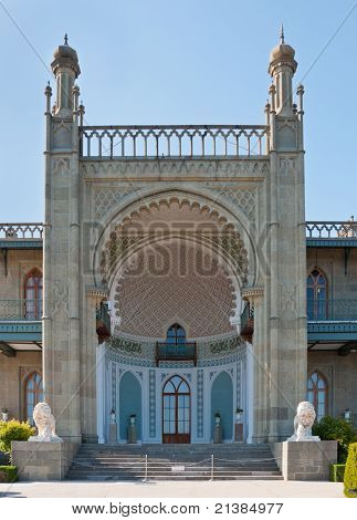 Vorontsovsky palads i Alupka, Krim, Ukraine