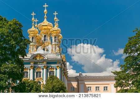 Petersburg, Russia - June 29, 2017: Katherine's Palace In Tsarskoe Selo Pushkin.