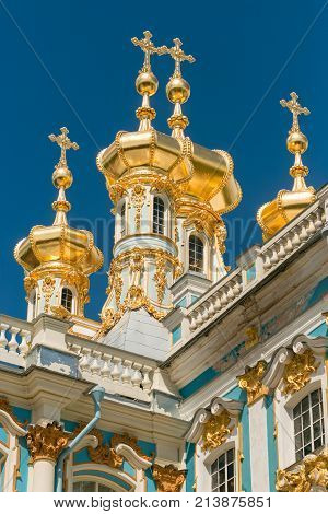 Petersburg, Russia - June 29, 2017: Katherine's Palace In Tsarskoe Selo Pushkin.