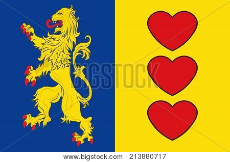 Flag of Lueneburg is a district in Lower Saxony Germany. Vector illustration