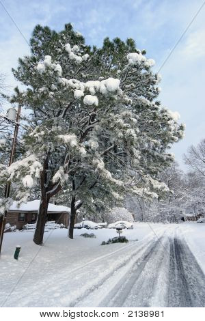 Straße Schnee 