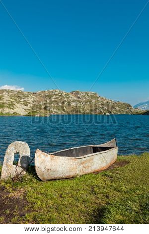 Alpine pass of San Bernardino in Switzerland