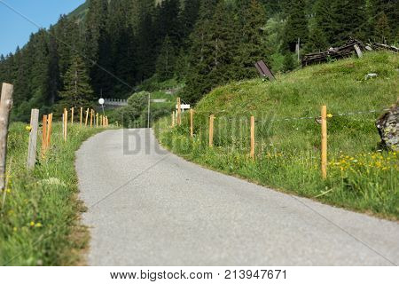 Alpine pass of San Bernardino in Switzerland