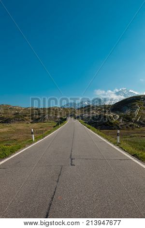 Alpine pass of San Bernardino in Switzerland