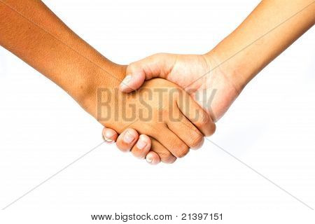 Potřesení rukou dvou lidí, muže
