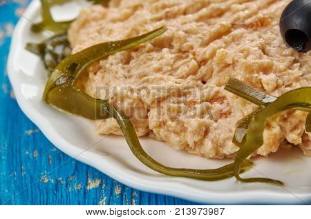 Rillettes from trout similar to pate , close up