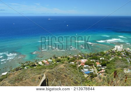 Waikiki Seen From Diamond Head. Oahu Hawaii USA EEUU.