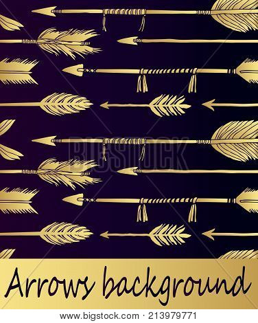 vintage pattern idea - beautiful detailed arrows, bocho style. amulet