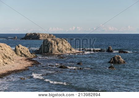 Coast of the island of Tabarca Santa Pola Alicante Spain