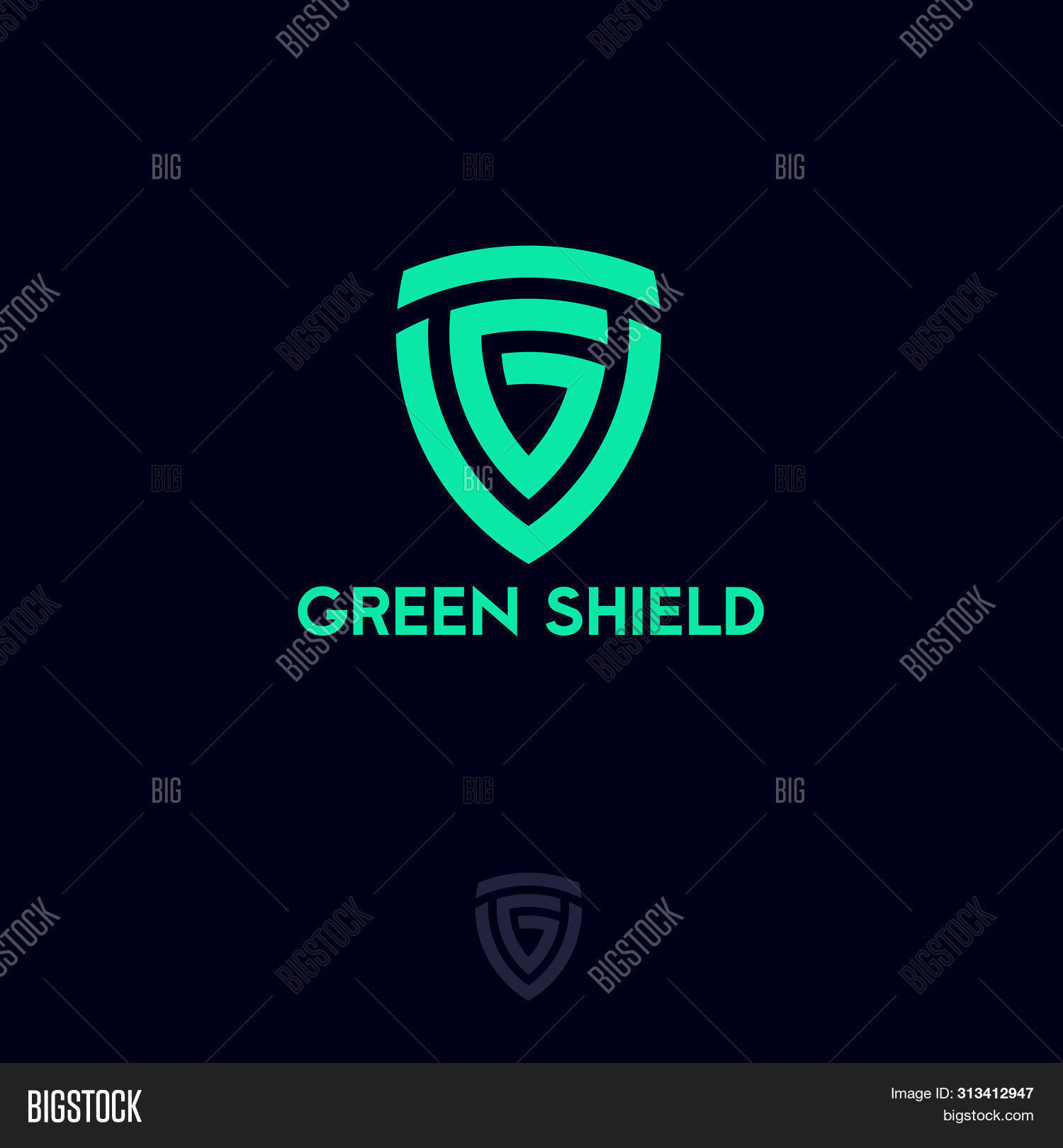 Green Shield Logo Vector Photo Free Trial Bigstock
