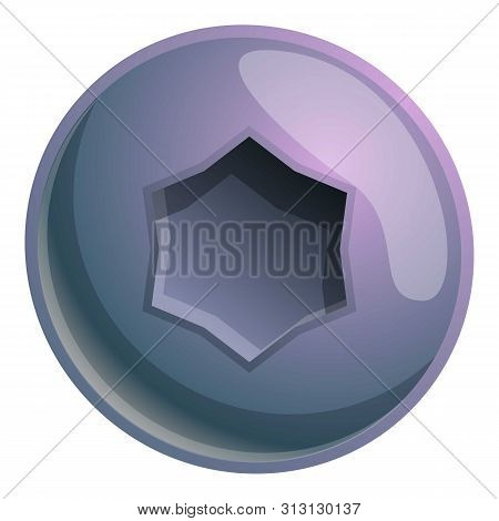 Torx Head Screw-bolt Icon. Cartoon Of Torx Head Screw-bolt Icon For Web Design Isolated On White Bac