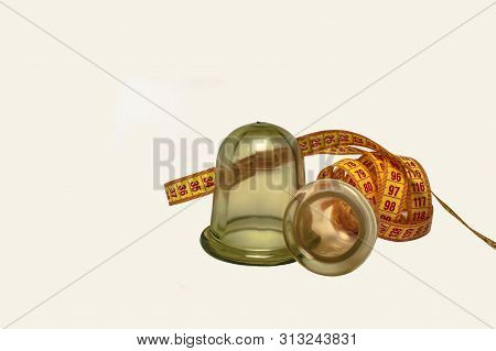 Vaccuum Silicone Massage Jars And Tape Measure Beauty