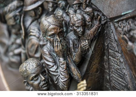 St Pancras Station, London, United Kingdom, July 17th 2019, The Meeting Place Sculpture