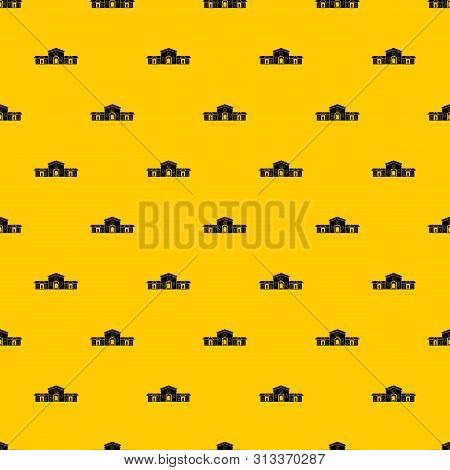 Railway Station Building Pattern Seamless Vector Repeat Geometric Yellow For Any Design