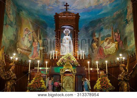 Santo Cerro, Dominican Republic - November 05, 2012: Interior Of The Church Of Our Lady Of Mercedes 