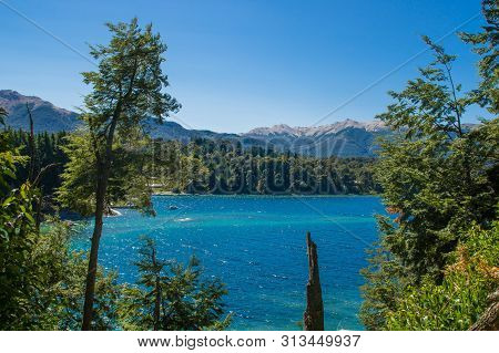 Lake Nahuel Huapi And Villa La Angostura Town, Argentina