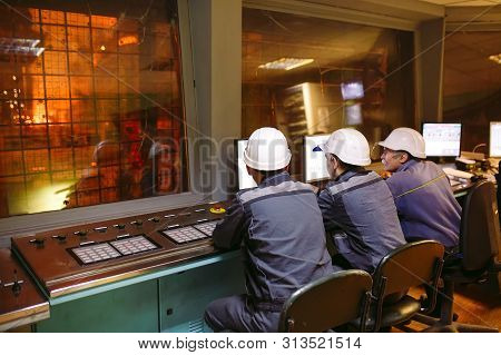 Control Panel. Plant For The Production Of Steel