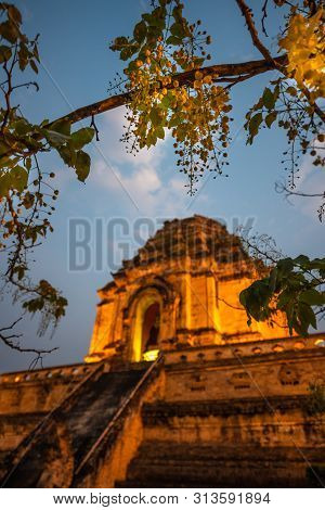 Wat Chedi Luang Temple Of The Royal Stupa Chiang Mai Thailand