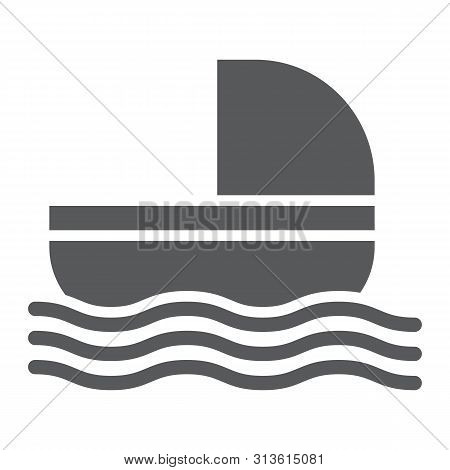 Baby Moses Glyph Icon, Religion And Jewish, Baby Basket Sign, Vector Graphics, A Solid Pattern On A 