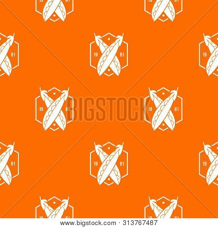Eco Peas 1981 Pattern Vector Orange For Any Web Design Best