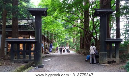 Iwate, Japan. Aug 04, 2017 : Chuson-ji Temple Area In The Town Of Hiraizumi In Iwate Prefecture, Jap