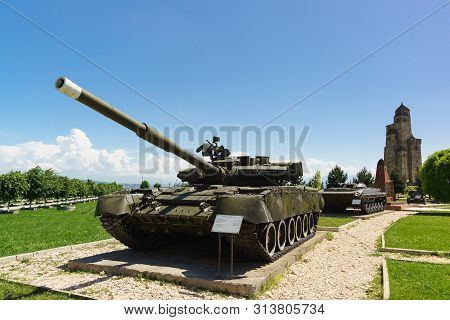 Memorial Of Memory And Glory, Nazran, Ingushetia, Russia - June 02, 2019: T-80 - Combat Vehicle, The