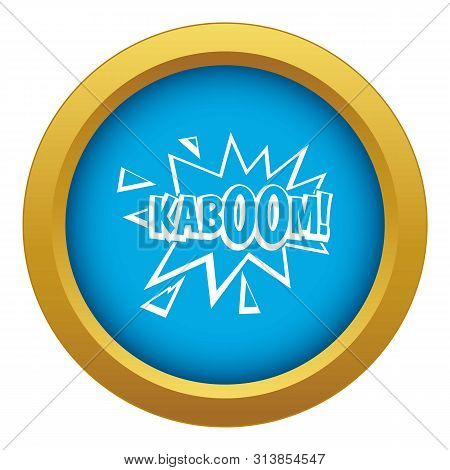 Kaboom, Explosion Icon Blue Isolated On White Background For Any Design