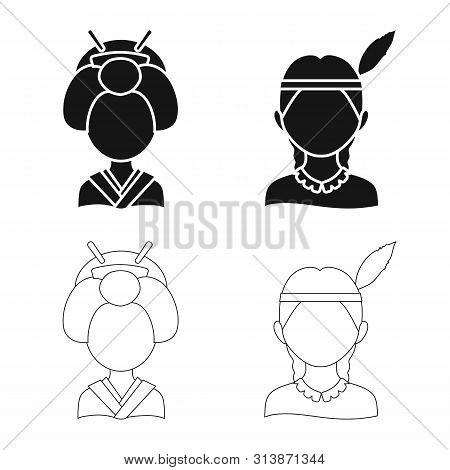 Vector Design Of Imitator And Resident Sign. Set Of Imitator And Culture Stock Vector Illustration.