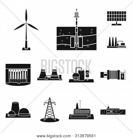 Isolated Object Of Technology And Bio Logo. Collection Of Technology And Alternative Vector Icon For