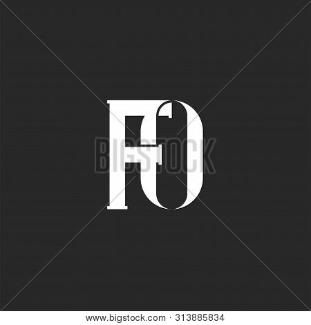 Monogram Initials Fo Or Of Bold Letters Logo Creative Typography Design Element, Weaving Two Symbol 