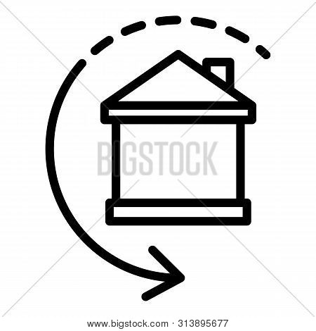 Reboot Smart Home Icon. Outline Reboot Smart Home Icon For Web Design Isolated On White Background
