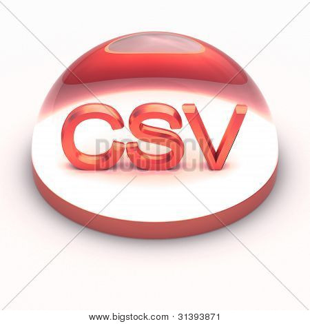 Icona di formato 3D del file stile - CSV