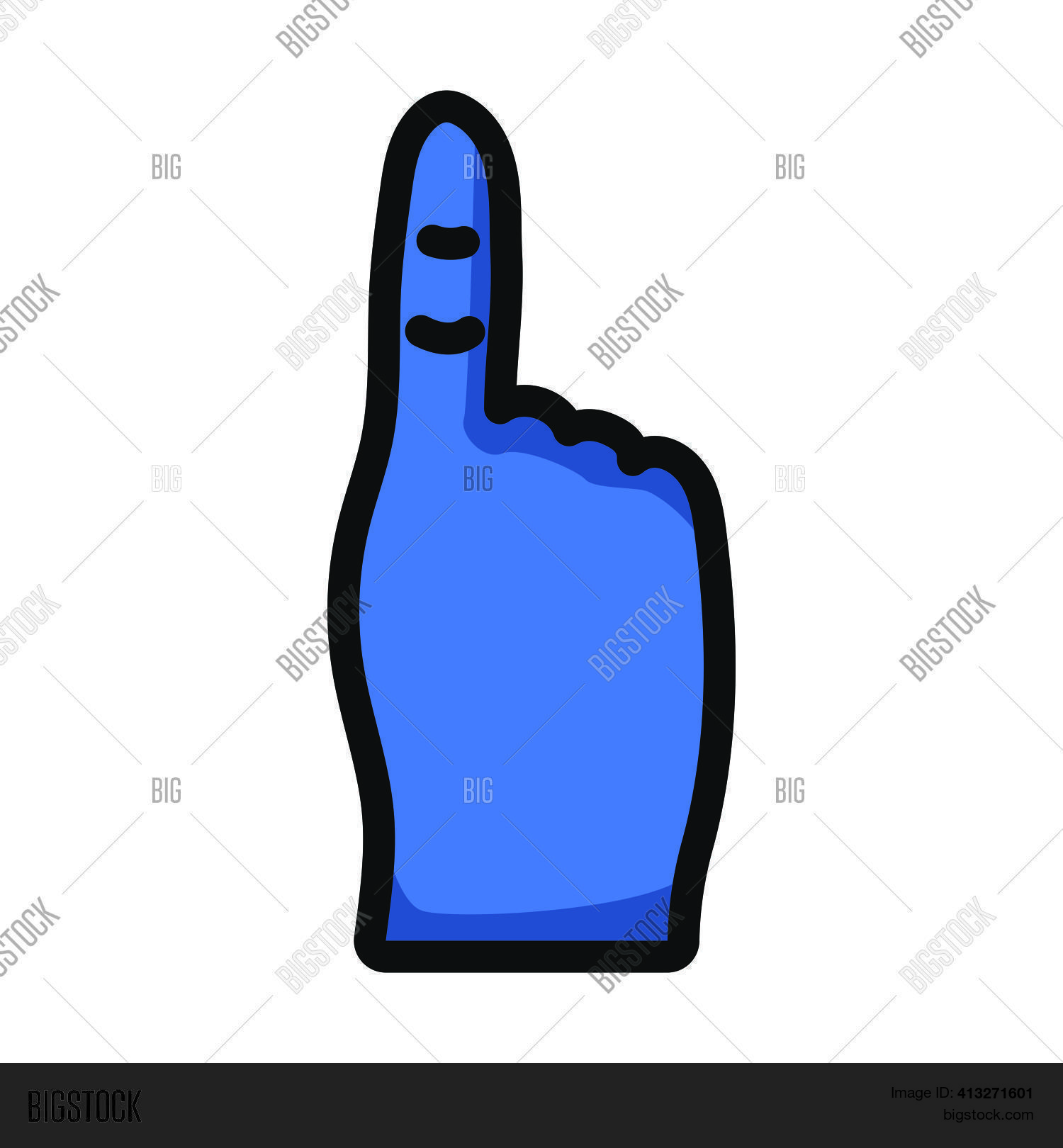 Fans Foam Finger Icon Vector & Photo (Free Trial) Bigstock
