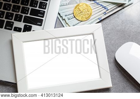 Crypto Art Concept. Blockchain Called Nfts. Digital Collectibles For Cryptocurrencies. Non-fungible
