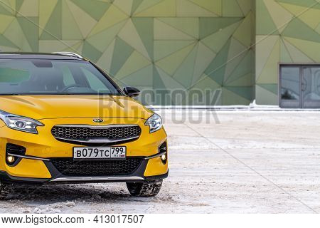 Moscow, Russia - January 10, 2021 Kia Xceed. Awd Hatchback Suv. New Kia Xceed Crossover Model Year 2
