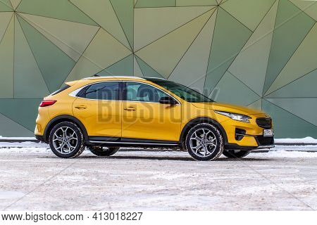 Moscow, Russia - January 10, 2021 Kia Xceed. Awd Hatchback Suv. New Kia Xceed Crossover Model Year 2