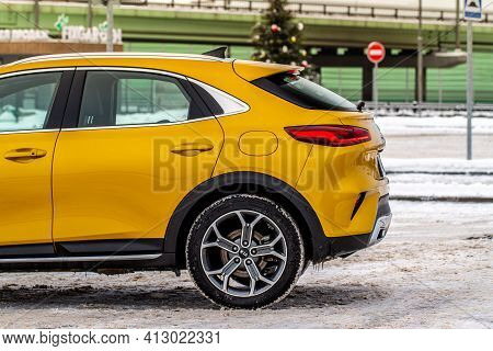 Moscow, Russia - January 10, 2021 Kia Xceed. Awd Hatchback Suv. New Kia Xceed Crossover Model Year 2