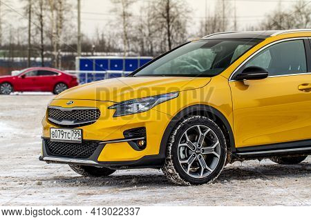 Moscow, Russia - January 10, 2021 Kia Xceed. Awd Hatchback Suv. New Kia Xceed Crossover Model Year 2
