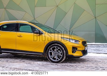 Moscow, Russia - January 10, 2021 Kia Xceed. Awd Hatchback Suv. New Kia Xceed Crossover Model Year 2