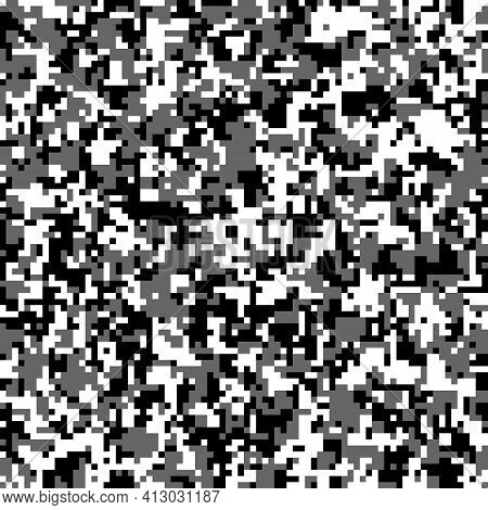 Seamless Pattern Arctic Pixel Noise On A Light Gray Snow Background