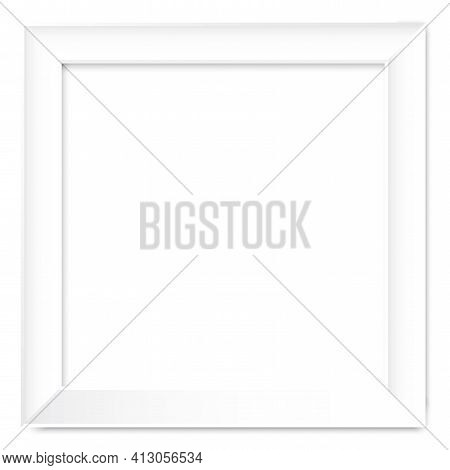 Empty White Picture Frame.  3d Vector Background. White Frames For Banner Design. Stock Image. Eps 1