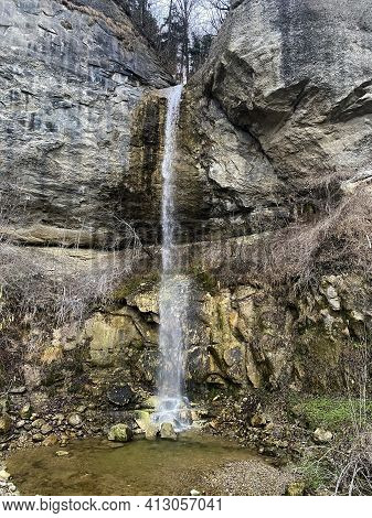 Waterfall Stäubligbachfall (waterfall Staubligbachfall Or Staeubligbachfall Wasserfall) On The Creek